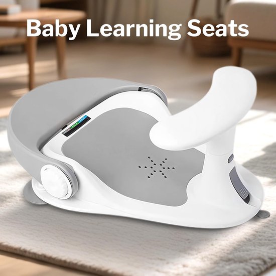 Baby badstoel - Badondersteuning kind - Veilig badderen - Antislip zuignap - 38x32x18cm - Wit — afbeelding 4