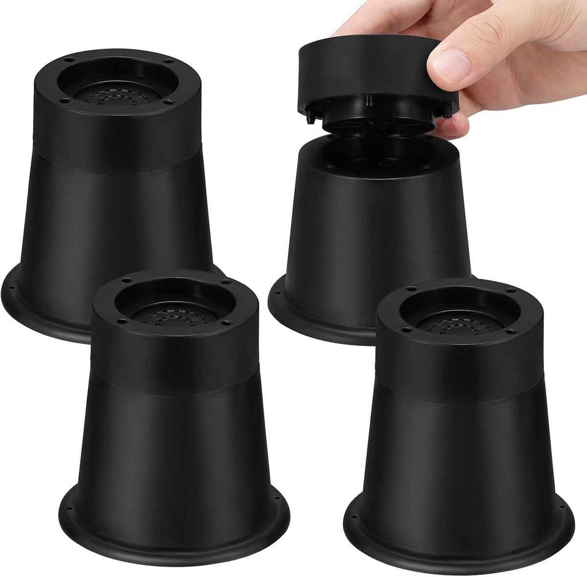 Verhoog je meubels met stevige bedverhogers en stoelverhogers, 14 cm hoog, 4-delige set