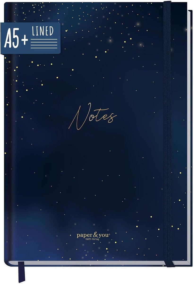 Digitaal notitieboek - Starry Night - 15,6 x 21,7 cm - Gelijnd papier 100 g/m² - Flexibele hardcover voor dagelijks gebruik