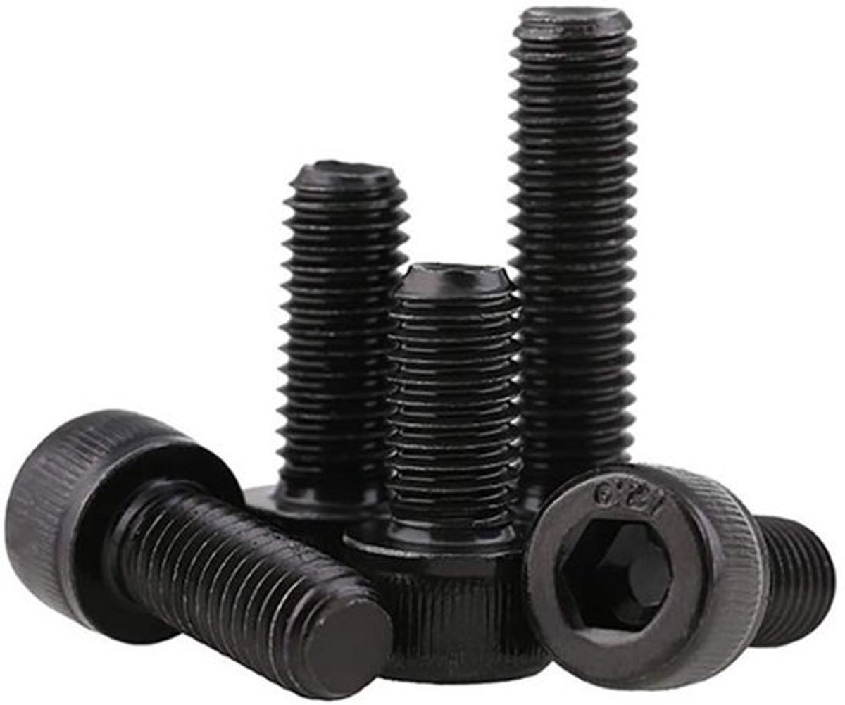 Binnenzeskantschroef M6 x 35 mm - DIN 912 - Zwart geoxideerd - Koolstofstaal 12,9 - Cilindrische kop - Bevestiging - Machineschroef