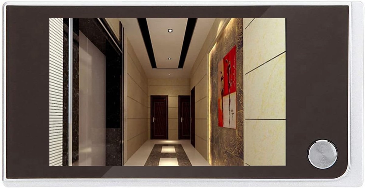 ASHATA 3.5 Inch Digital Door Spy Surveillance Camera, HD LCD Colour Screen, 120° Angle Display, 24 Hours Surveillance - ShopVlot