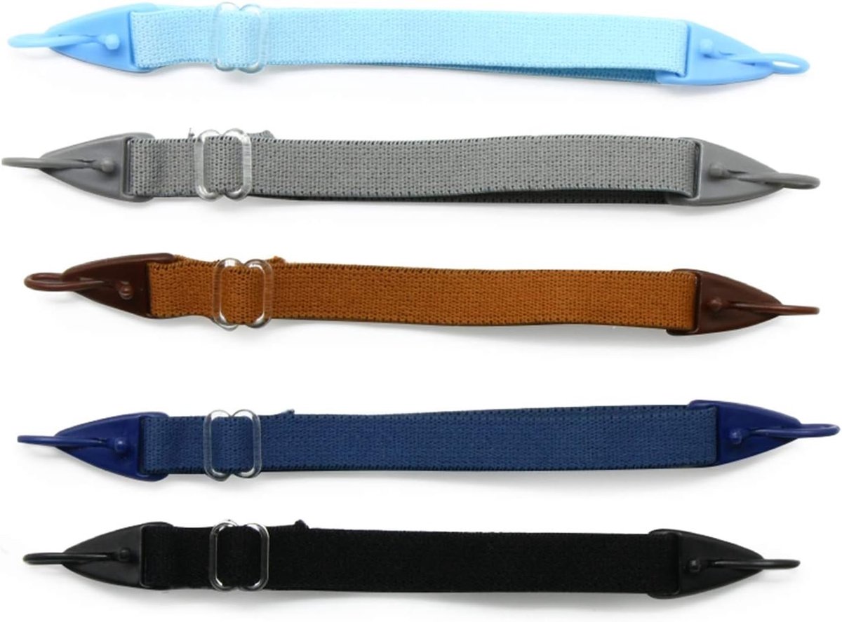 Verstelbare Brilband voor Kinderen, Sport Brilkoord, Veiligheid Hoofdband voor Actieve Jongens (Set van 5)