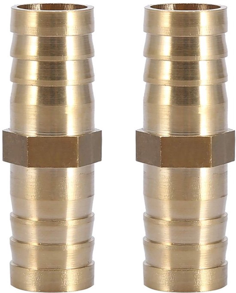 Koper Barb Connector - Water- en Luchtadapter - 14 mm - 2 Stuks - Verbinders voor Slangen - Hoge Kwaliteit - Geschikt voor Diverse Toepas...