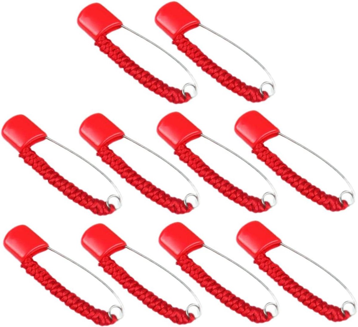 Veiligheidsspelden Broches - Kinderbroches Kleding Spelden - Handwerk Versieren - Met Veiligheidssluiting - 5x1.5cm - Rood