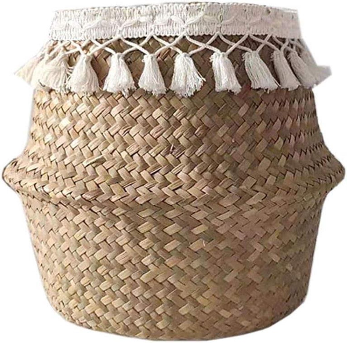 Vouwmanden - Opbergmand Wasmand - Opbergen - Natuurlijk Geweven - 22 x 20 cm - Natuurlijk
