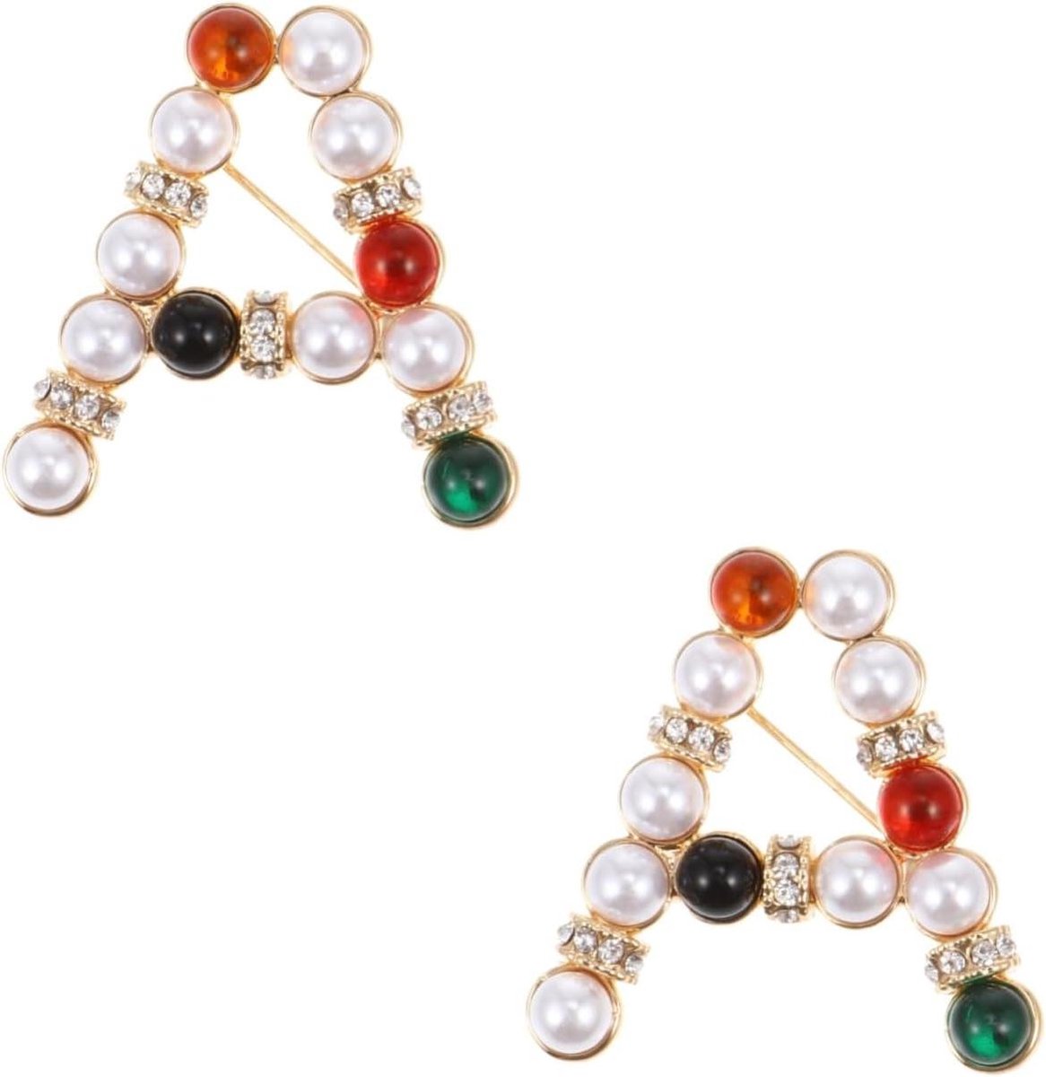 Letter Broche Set - Decoratieve Pins - Kleding Versieren - Letter Vorm - 4.7 cm - Goudkleurig