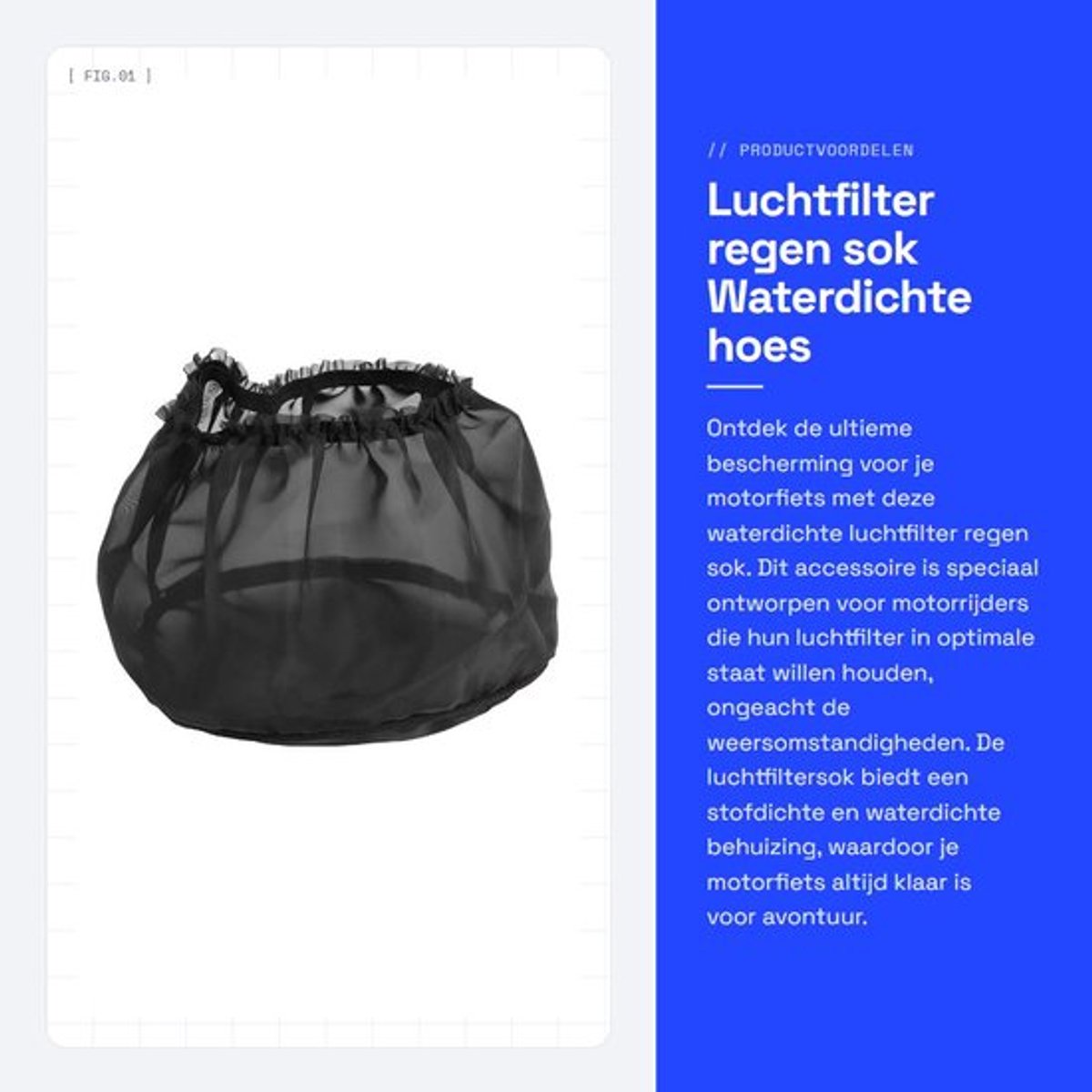 Luchtfilter Sok - Waterdichte Bescherming - Stofdichte Hoes - Optimale Prestaties - Universele Toepassing - Bescherming tegen Vuil - Luchtfiltersok