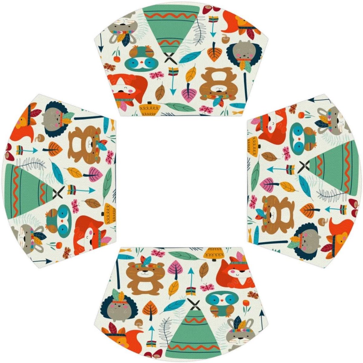 Placemats Set - Tafelonderleggers - Tafeldecoratie - Hittebestendig PVC - 45 x 30 cm - Meerkleurig