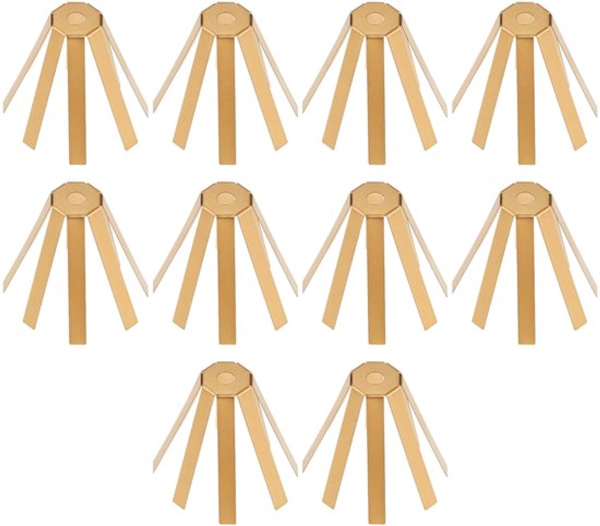 Adapter 10Pcs - Messing Adapter Shims - 8-Prong Ontwerp - Shaft/Hosel Conversie - Precisie Centering - Ideaal voor Club Reparatie