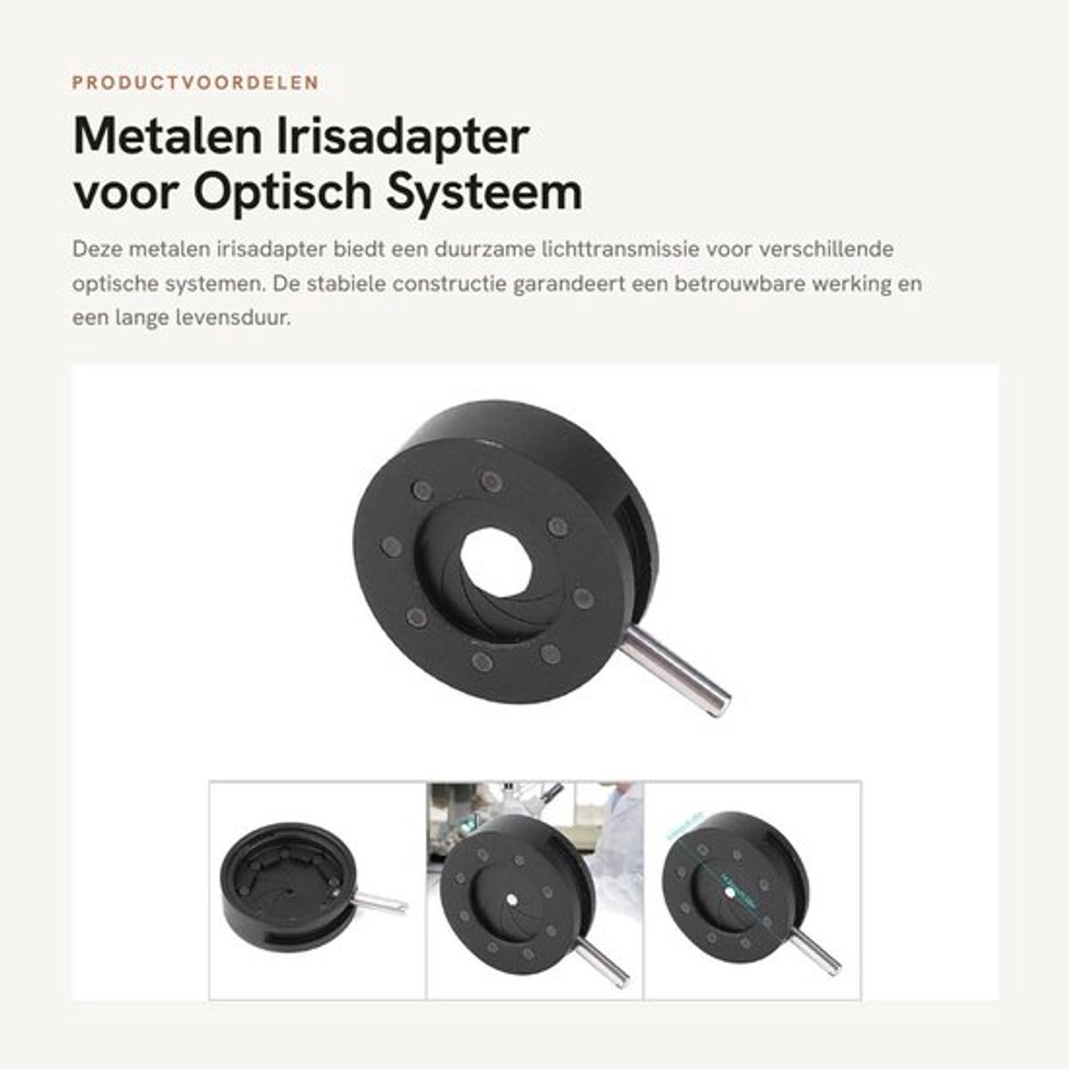 Metalen Irisadapter voor Optisch Systeem