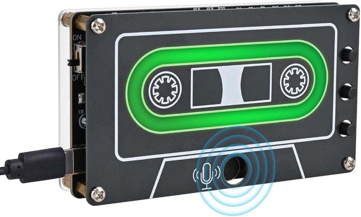 Doe-het-zelf opnameapparaat - Cassette design - Spraakopname-module - Elektronisch bouwpakket voor STEM - Voor thuis en school