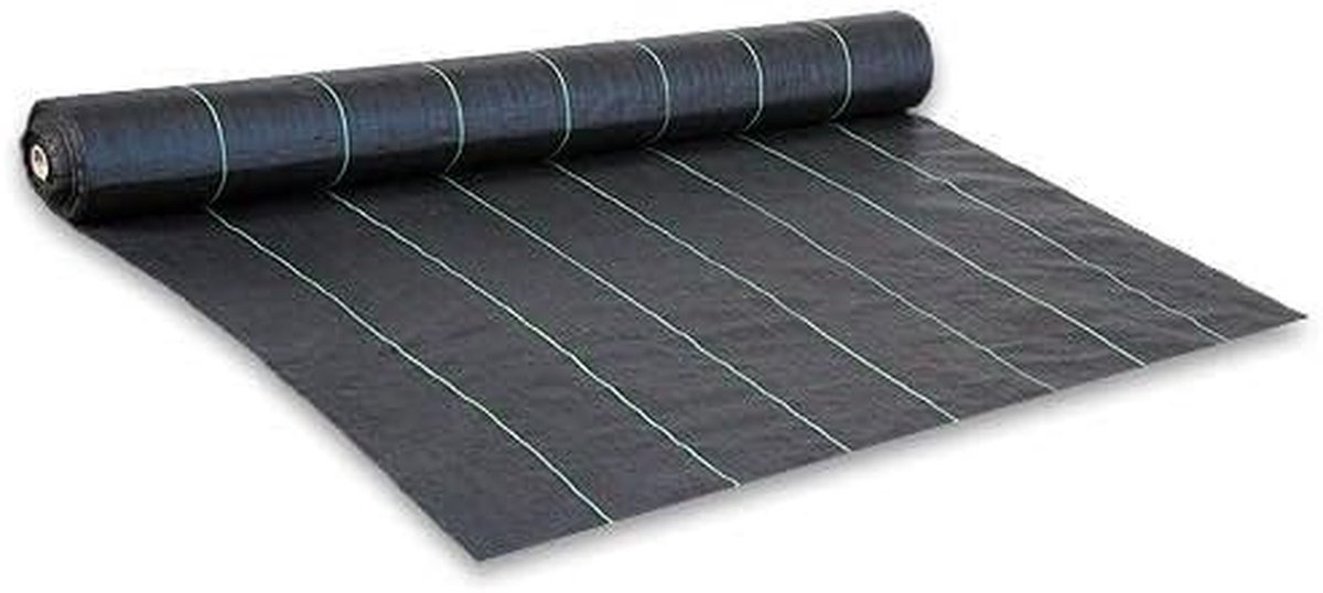 Worteldoek - Onkruidfolie Vliesdoek - Onkruid Vrij Houden - Waterdoorlatend Vlies - 100 x 08 m - Zwart