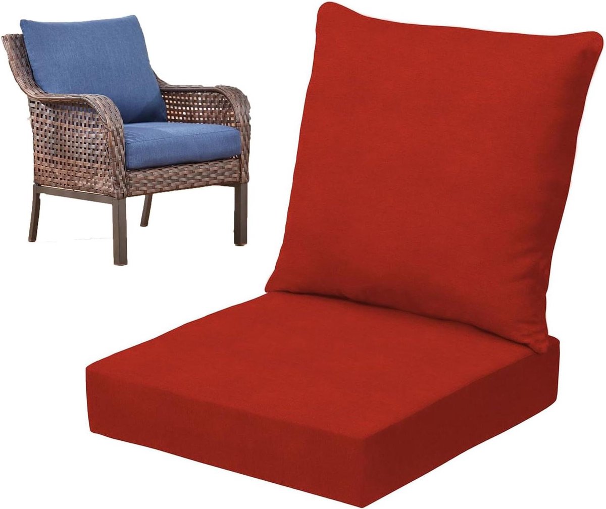 Loungekussens Tuinmeubelen - Zitkussens Buiten - Buiten Ontspannen - Waterafstotend Polyester - 60x60cm + 60x50cm - Rood