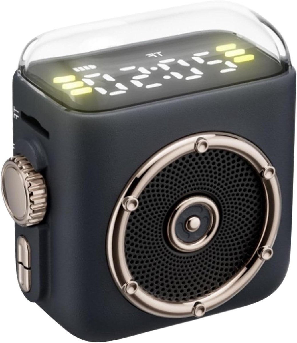 Draadloze Speaker - Magnetische Geluidsbox - Muziek Luisteren - Magnetische Bevestiging - 9.4 x 4.5 x 9.4 cm - Donkergrijs