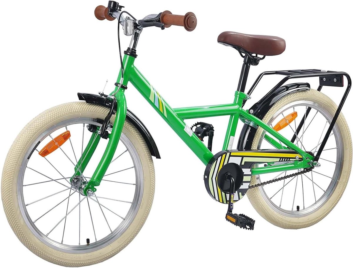 Kinderfiets sfiets sfiets Veilig Fietsen Verstelbaar Stuur Zadel 24 inch Groen