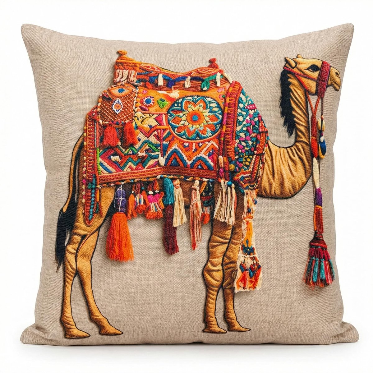 Kussenhoes 40x40 cm met Kamelmotief voor Sofa en Slaapkamer