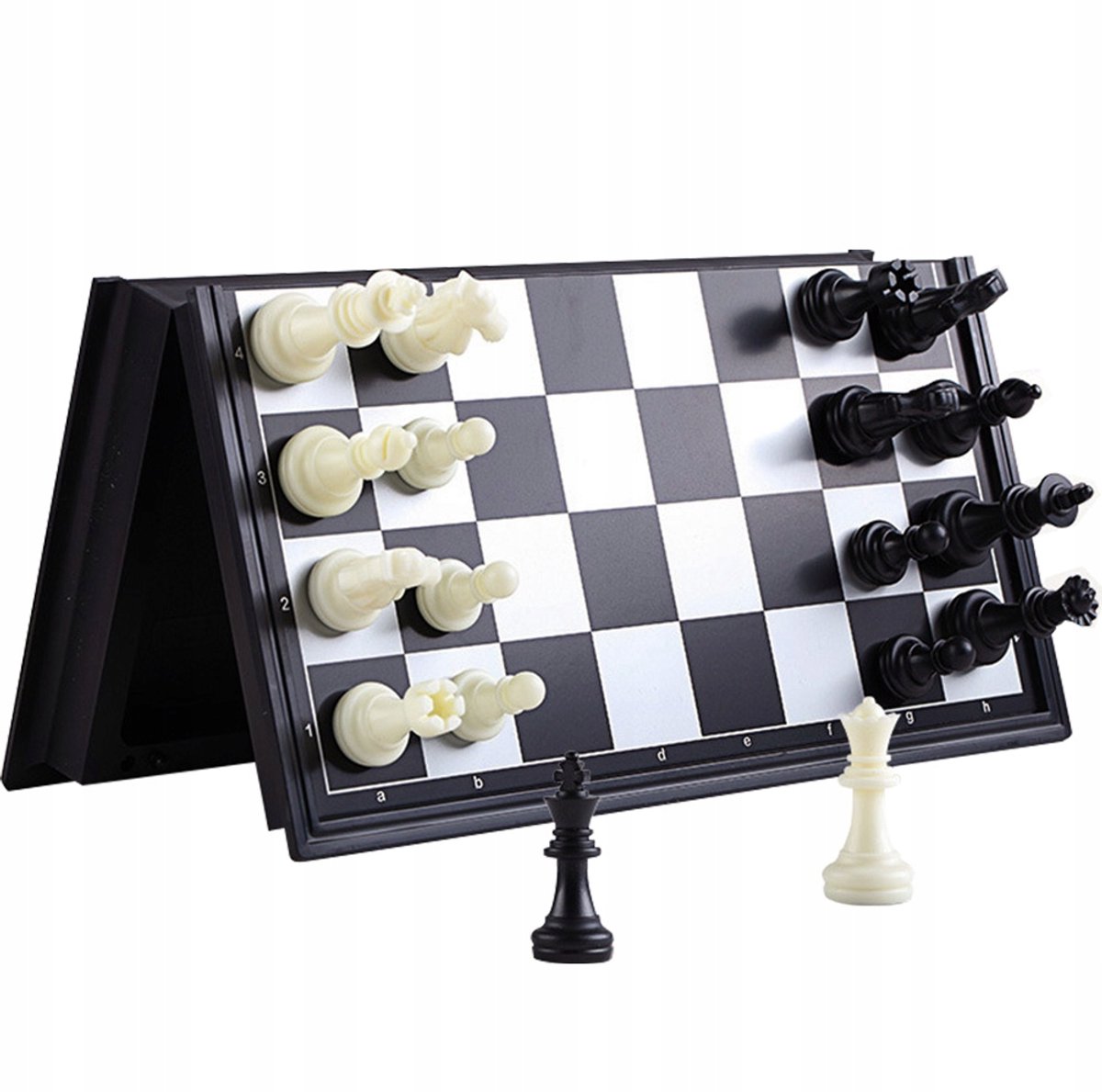 Magnetisch Schaken & Dammen XL 25x25cm - Inklapbaar & Draagbaar