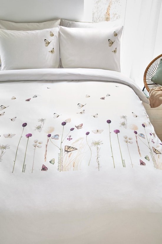 Marjolein Bastin Papilio dekbedovertrek - Tweepersoons - 200x200/220 - Naturel — afbeelding 3