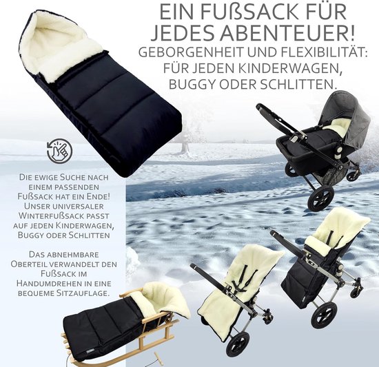Wintervoetenzak - Kinderwagenhoes - Warm en droog - Universele pasvorm - 108 cm - Lila — afbeelding 5