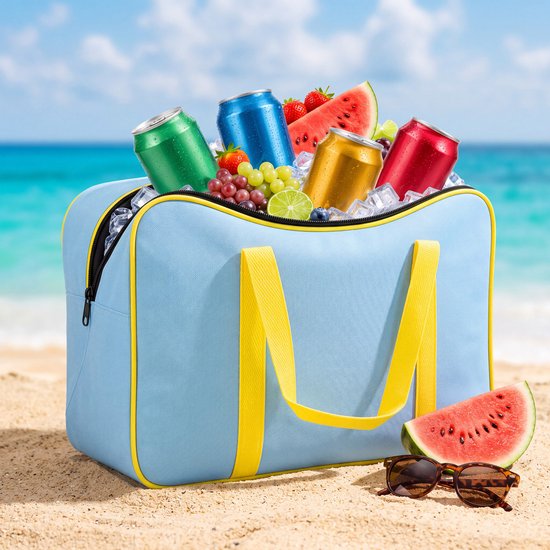 Koeltas 24L - Cooler Bag Lunch Tas - Geisoleerde Koelrugtas - Lichte Tas - Compacte Koeltas - Picknicktas Kinderen - Thermo Tas - Lunchtas Volwassenen - Koel Tas Dames en Heren - Thermotas - Koelrugzak Vakantie - Koeltassen - Blauw - Löwenthal van Löwenthal — afbeelding 4