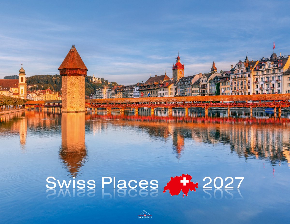 Calendaria - Wandkalender - Swiss Places 2027 - Zwitserland - Kalender - Formaat: 40 x 31 cm