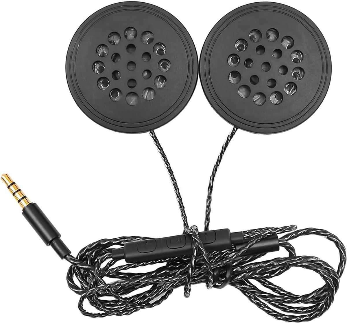 Motorhelm-headset - Zwart - 120 cm Kabel - ABS Bedrade Hoofdtelefoon met 3,5 mm Interface - Voor Motorrijders