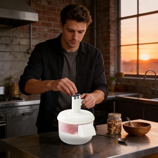 Elektrische Druiven Schilmachine - Automatische Peller - Vruchten Voorbereiden - Gesloten Sap Vang Systeem — afbeelding 4