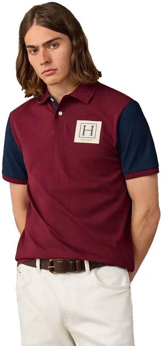 Hackett Hm5600225 Korte Mouw Poloshirt Rood 2XL Man