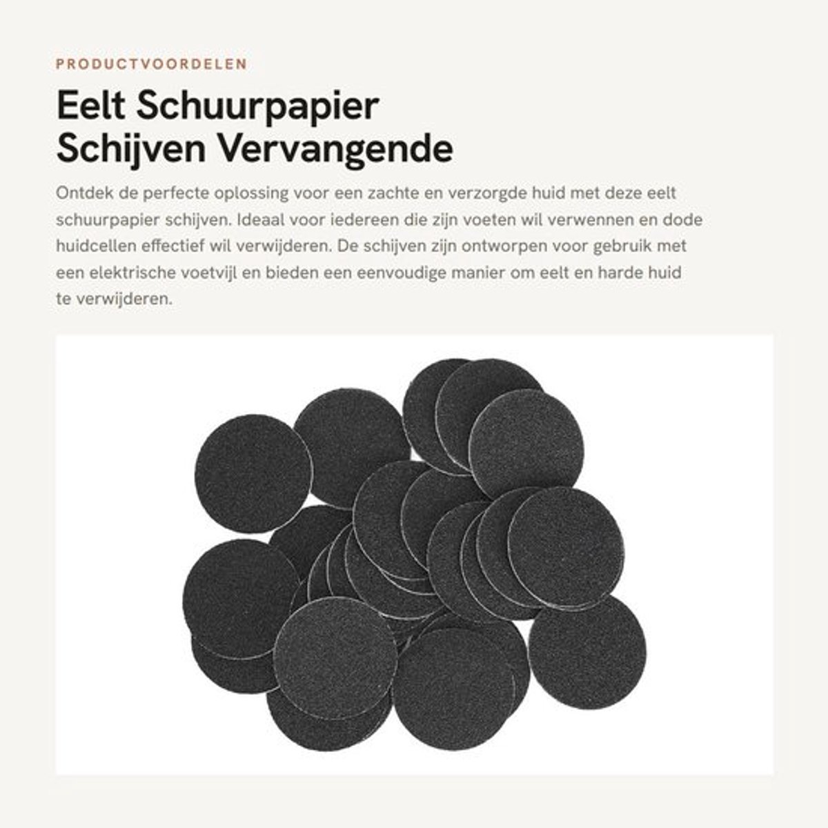 Eelt Schuurpapier Schijven - Vervangende Schuurpapier Pads - Zelfklevend - 80 Grit - Voor Elektrische Voetvijl - 60 Stuks