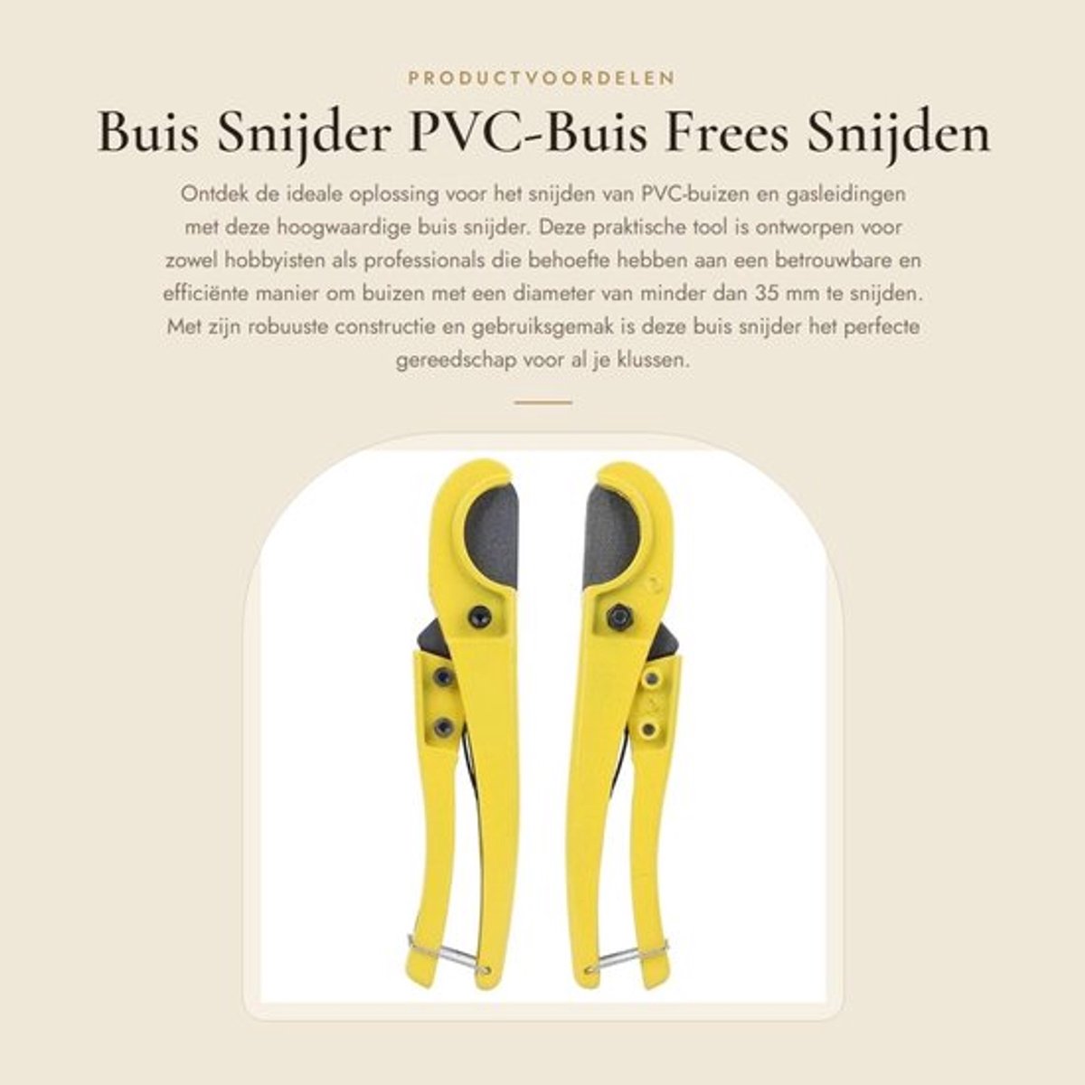 Buis Snijder Staal - PVC Snijden - Gasleidingen - Tot 35 mm - Pijpsnijder - Schaar voor Sanitair