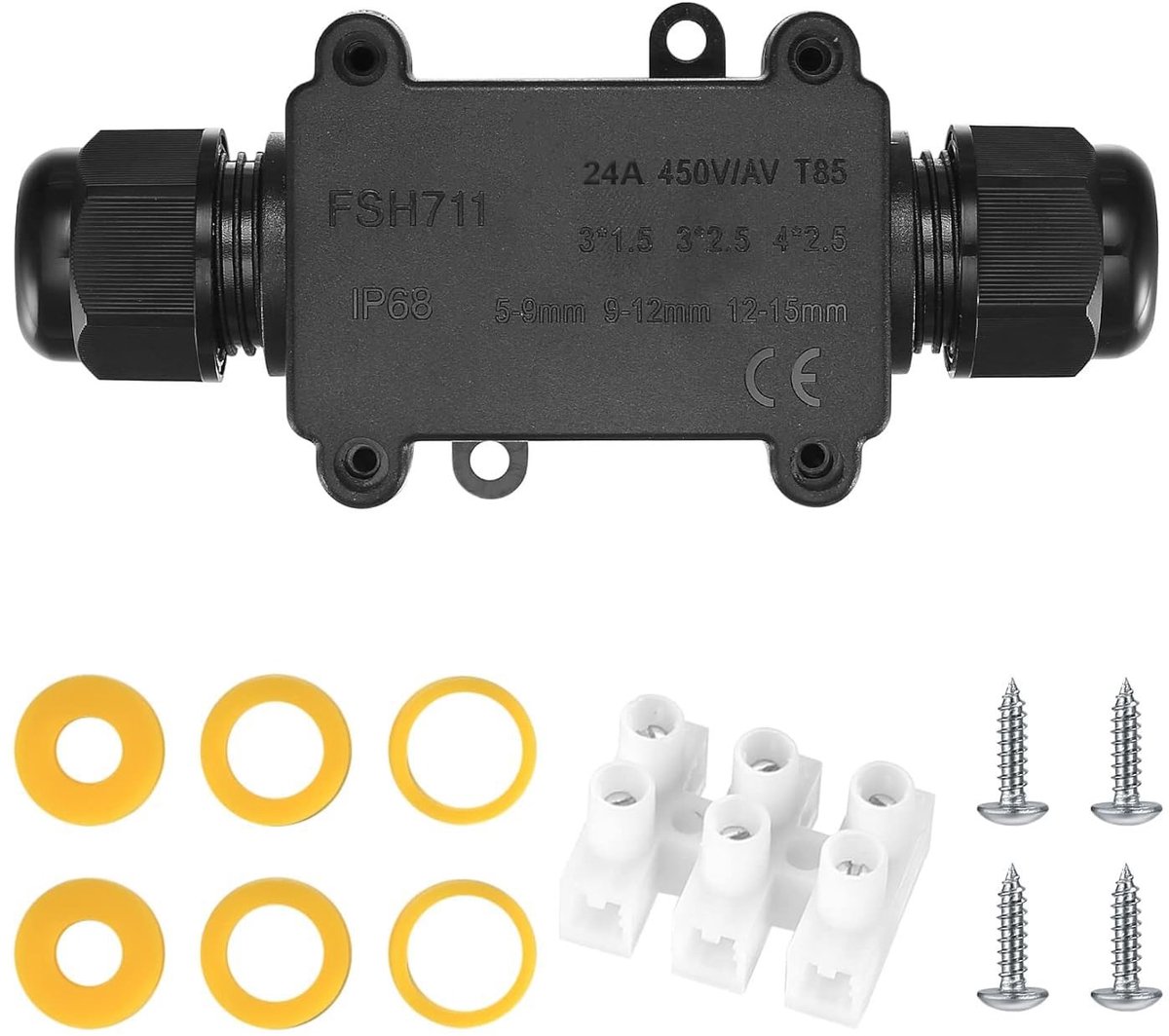 Roestvrijstalen schakelkast - Grijs - Waterdicht IP68 - PC Materiaal - Voor Buiteninstallaties