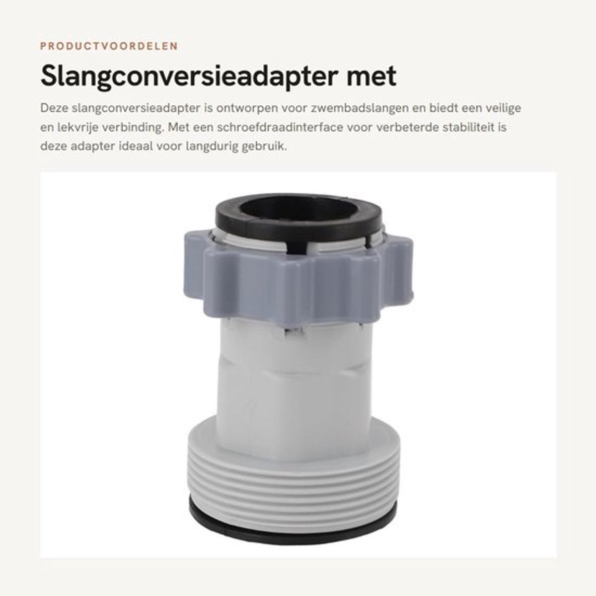 Slangconversieadapter met Schroefdraadinterface voor Zwembadslangen