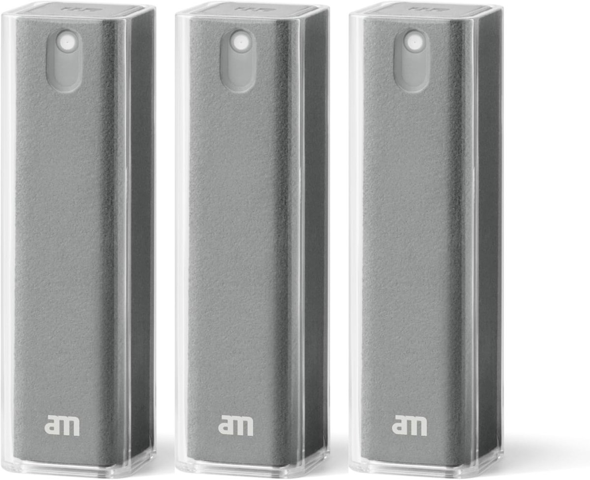 Schermreiniger - Grijs - Microvezeldoek en Spray - Voor LED TV, Monitor en Mobiele Apparaten