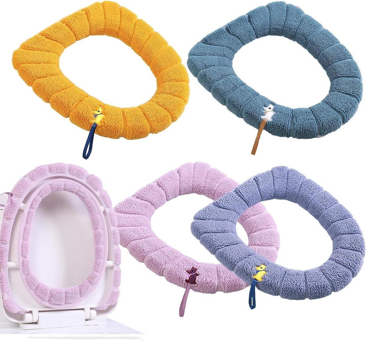 Toiletbril Kussen - Toiletbril Hoes - Hygiënisch Gebruik - Wasbaar en Duurzaam - 32 x 32 centimeter - Verschillende Kleuren