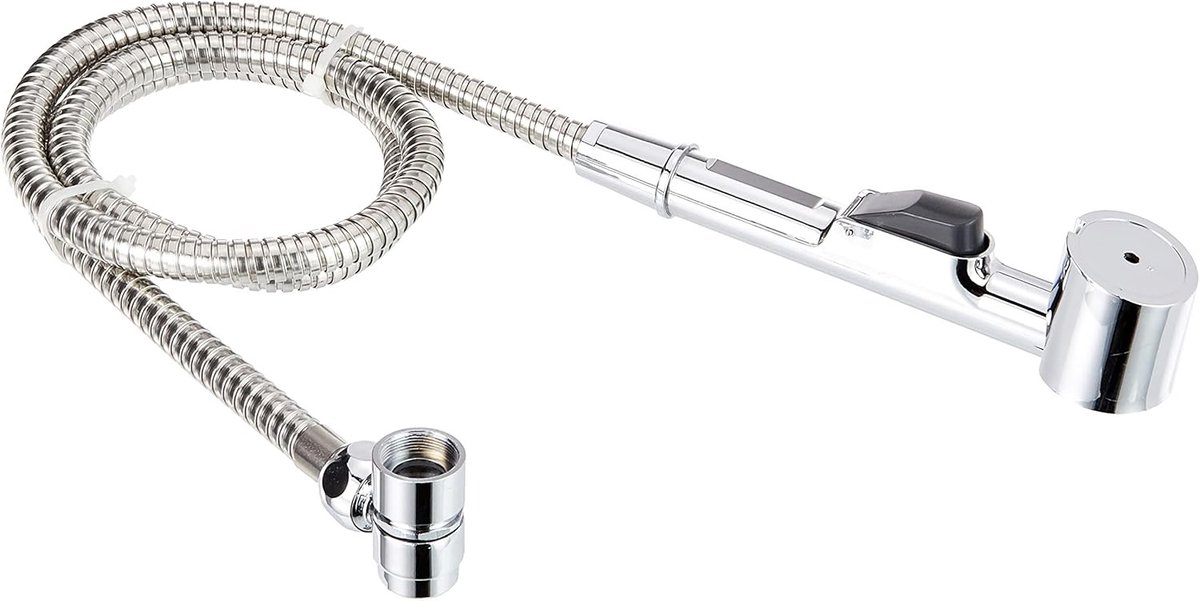 Ionische douchekop - Chroom - 125 cm - Mobiele Handdouche met Doucheslang en Wandhouder - Voor Wastafelmontage