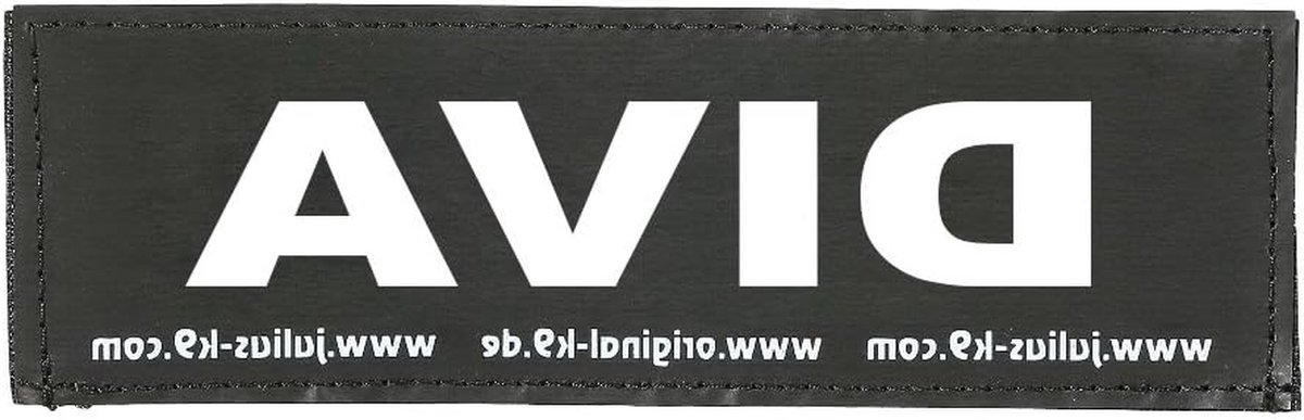 Klittenband Opdruk - Hondenlabel Sticker - Harnas Personaliseren - Reflecterende Tekst - 30 x 110 mm - Zwart