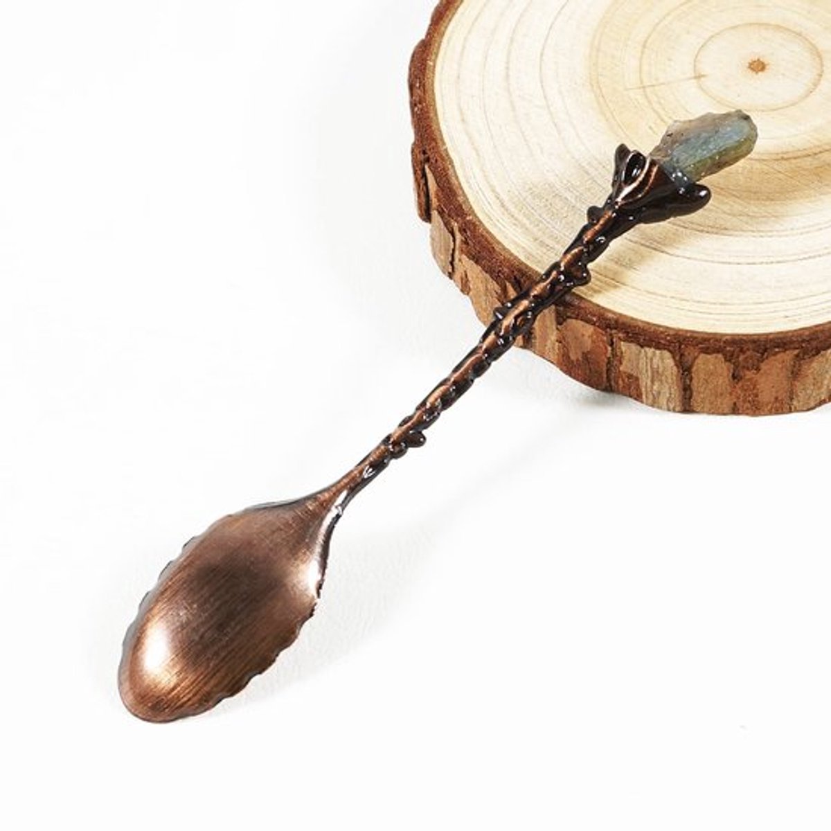 Theelepels Set - Vintage Decoratief - Mini Kristallen - Zinklegering - Dessertlepel - Voor IJs/Taart - Dessertlepels