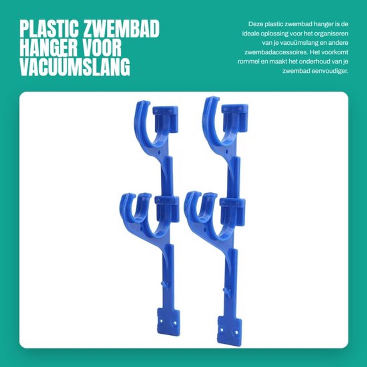 Zwembad Hanger - Telescopische Houder - Vacuümslang Haak - Anti-roest - ABS Plastic - 31x11x4cm - Zwembadhaak