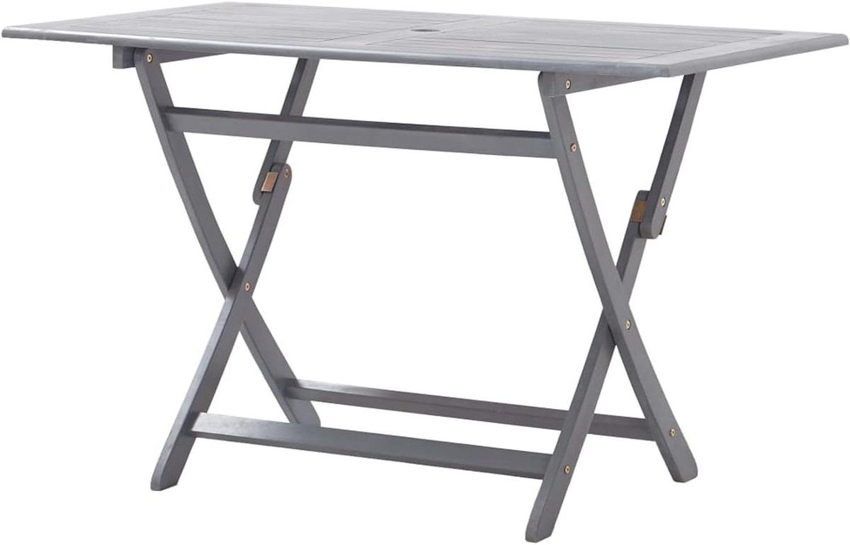 Houten Tuin Tafel - Buiten Eettafel Klaptafel - Gezellig Buiten Eten - Met Parasolgat