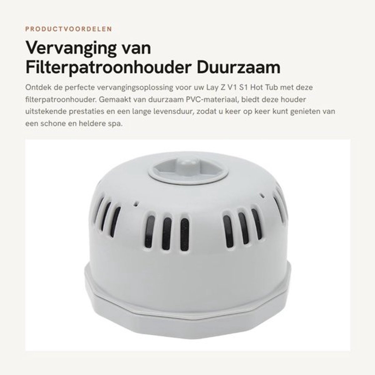 Filterpatroonhouder Duurzaam PVC - Eenvoudige Installatie - Efficiënte Filtratie - Hot Tub Onderdelen - Langdurige Prestaties - Filterhouder