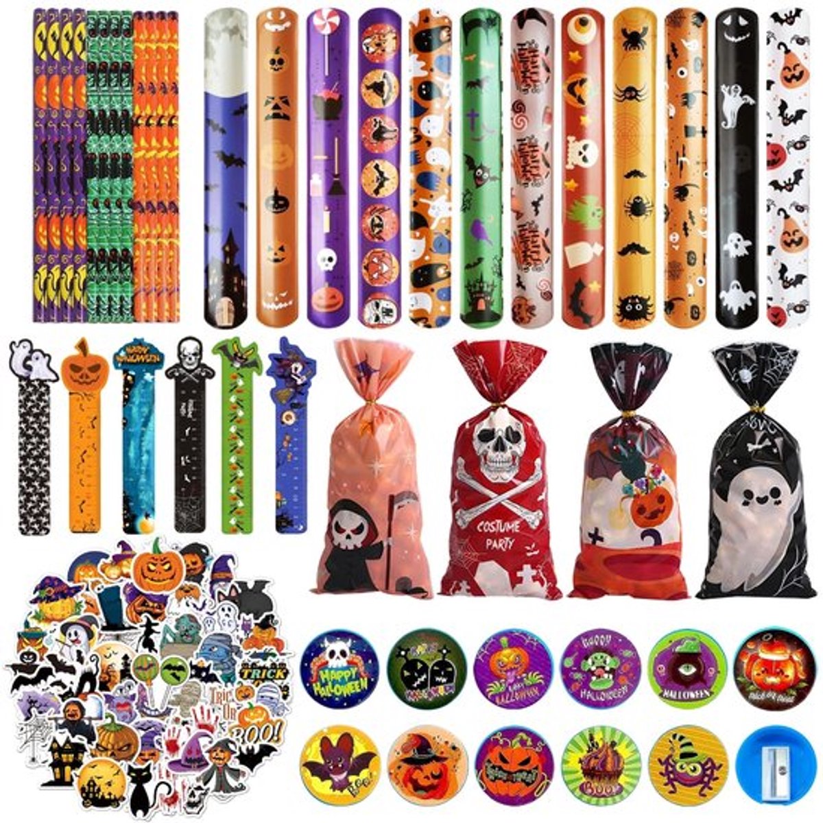 Schrijfwarenset 110 Stuks - Potloden - Linialen - Potloodslijper - Stickers - Cadeauartikelen voor Kinderen - Schoolspullen