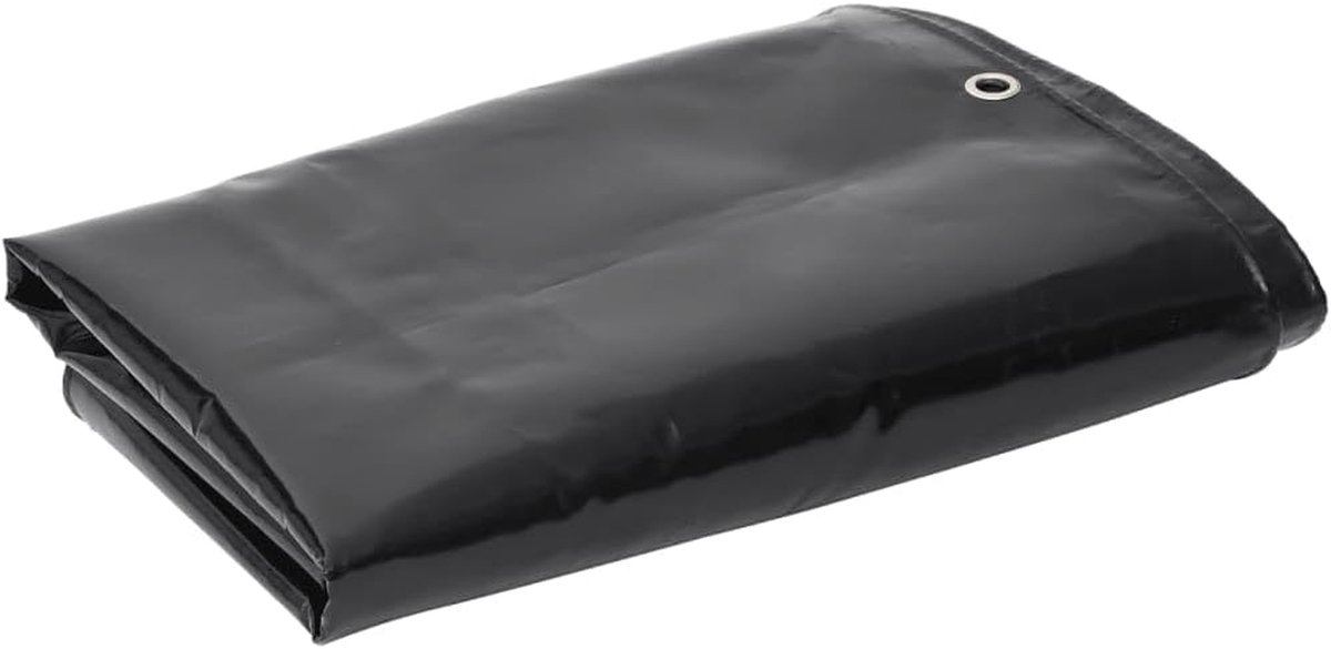 Zeildoek - Afdekzeil Waterdicht - Bescherming Buiten - Scheurvast Canvas PVC - 5x6 m - Zwart