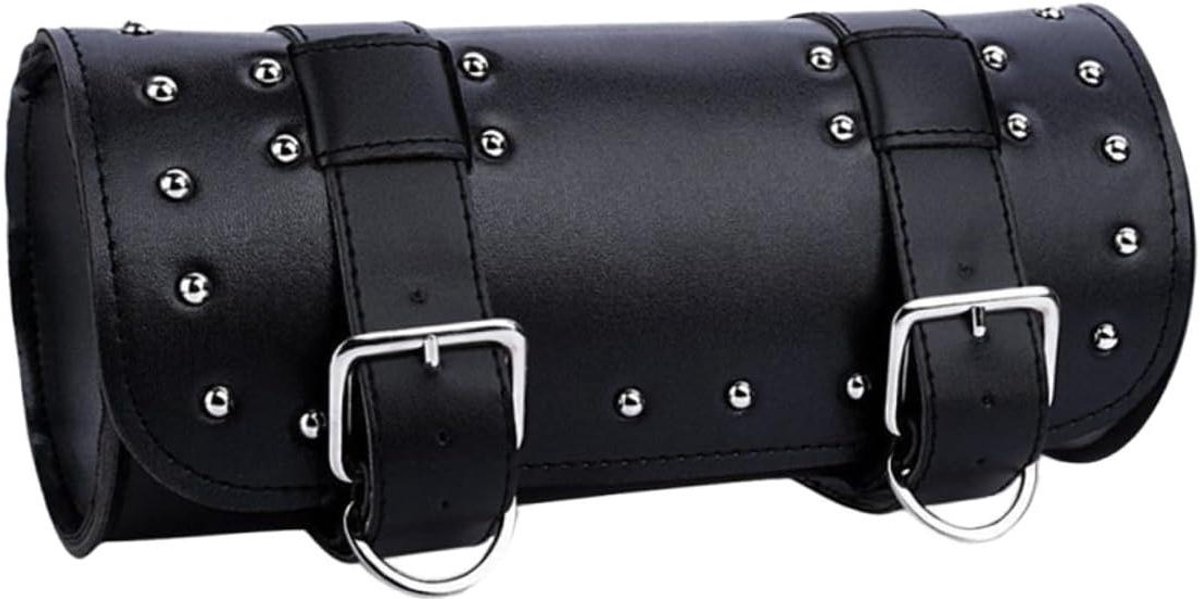 Motorfiets Tas - Stuurtas Gereedschap - Motor Rijden - Waterbestendig Kunstleer - 13x31 cm - Zwart