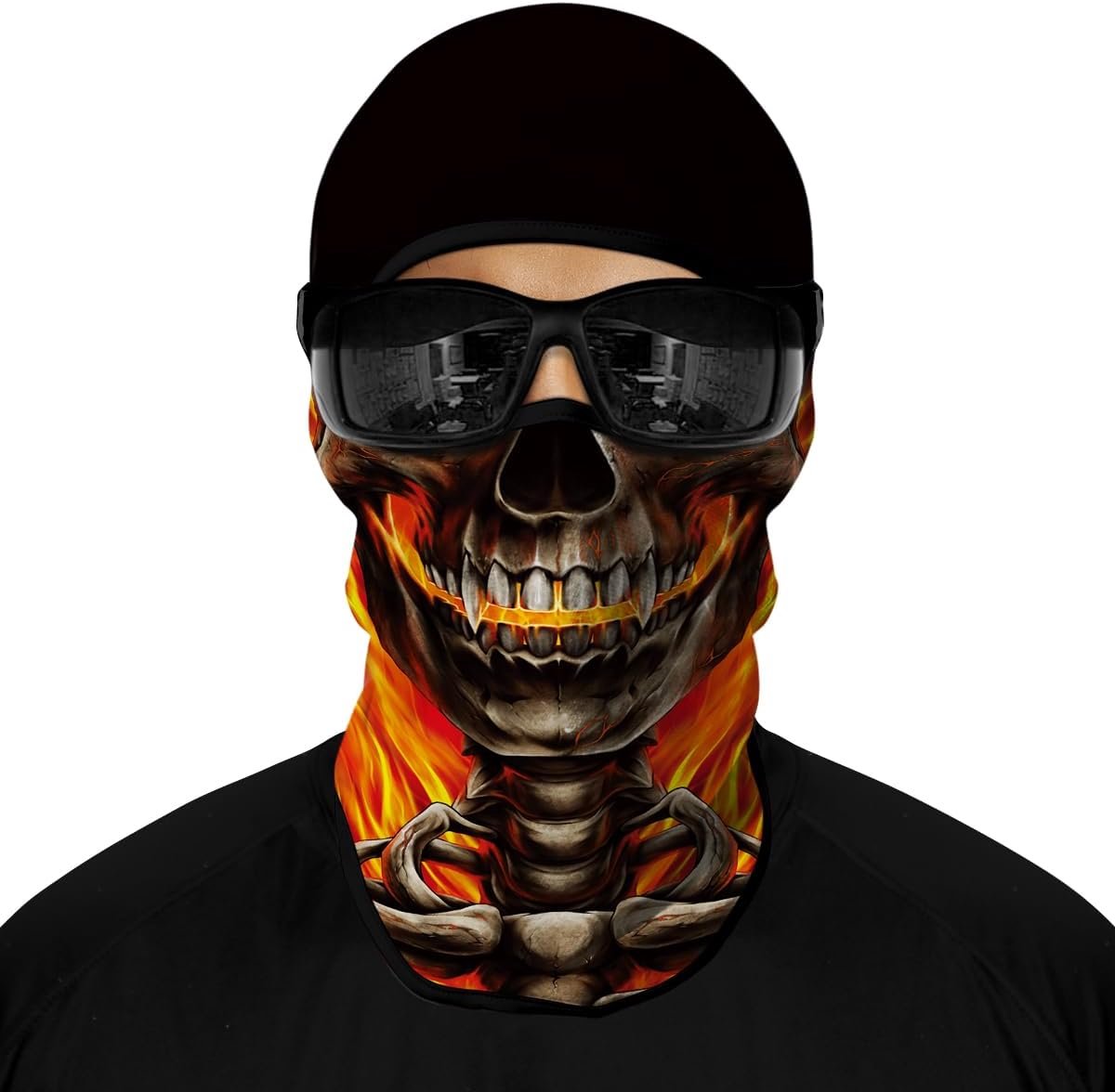 Bivakmuts Schedel 3D UPF 40+ Microvezel voor Motor Ski Snowboard Fietsen | Ademend Balaclava Gezichtsmasker voor Halloween Carnaval Outdoor Sport