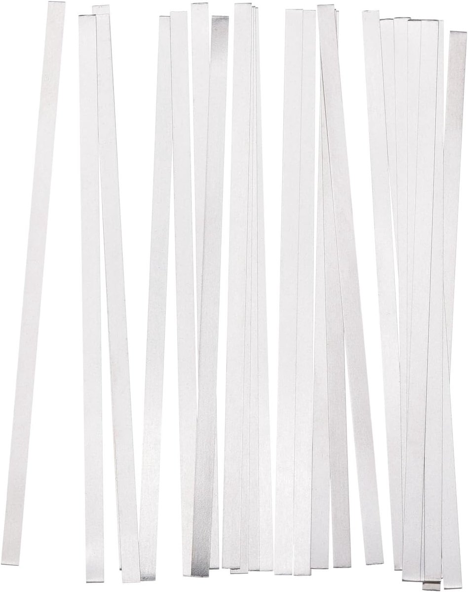 Zuivere nikkelband 0,1 mm x 3 mm x 100 mm batterijsoldeerlus nikkel soldeerlus voor accupack en puntlassen 100 stuks