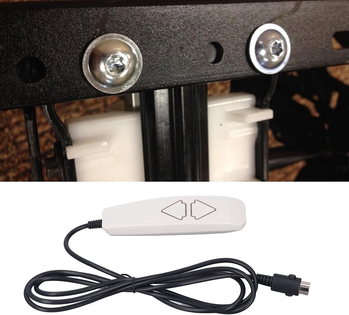 Chairs Afstandsbediening, Handbediening met 2 Knoppen en Omhoog-omlaag-functies voor 5-pins Ronde Connector, Universele Vervanging voor Okin Dewert Limoss Kaidi-motoren