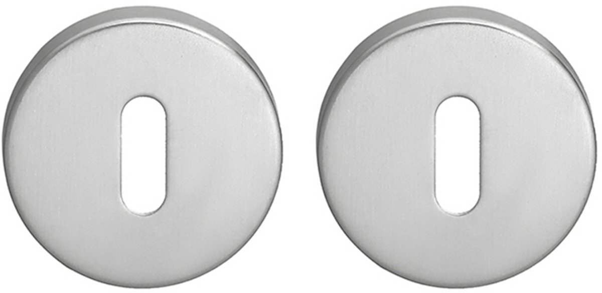 Sleutelrozet rond 54,8x8,8 mm geborsteld Rvs