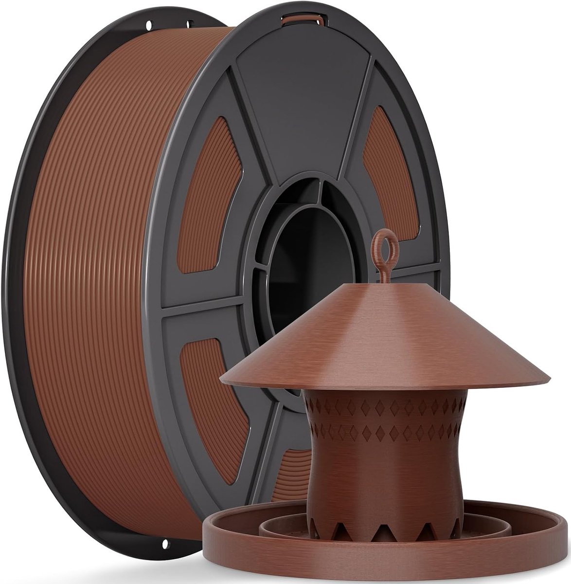 Filament 1.75mm 1KG, Bruin ASA Filamenten voor 3D-Printen, UV-resistant, Witterungsbeständig, Hitzebeständig, Maatnauwkeurigheid +/- 0.02 mm