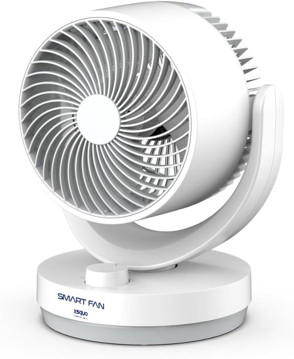 Tafelventilator - Wit - Compact en Draagbaar - Met USB-oplaadfunctie - Voor Thuis en Kantoor
