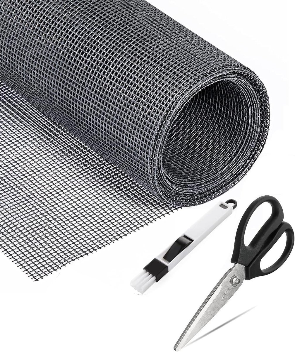 Vliegengaas voor Ramen - Grijs - 130 x 150 cm - Glasvezel Insectenbescherming - Voor Ramen en Deuren